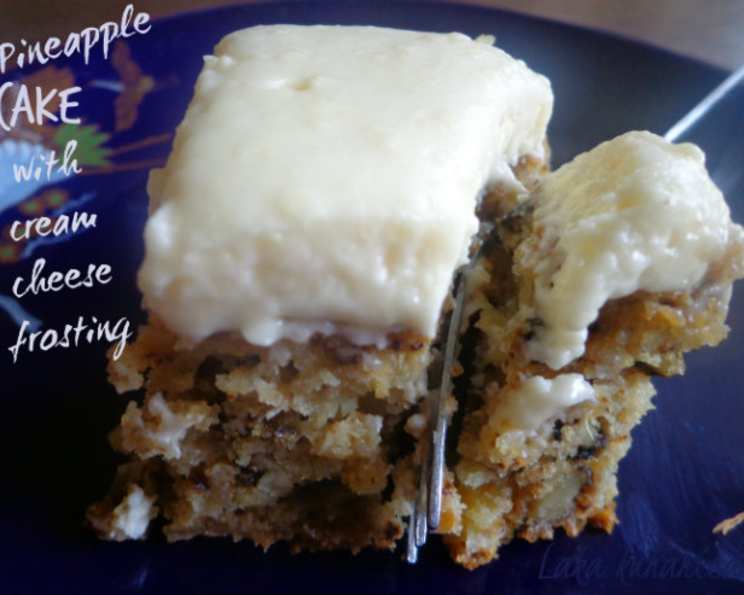 Pineapple cake with deals cream cheese frosting